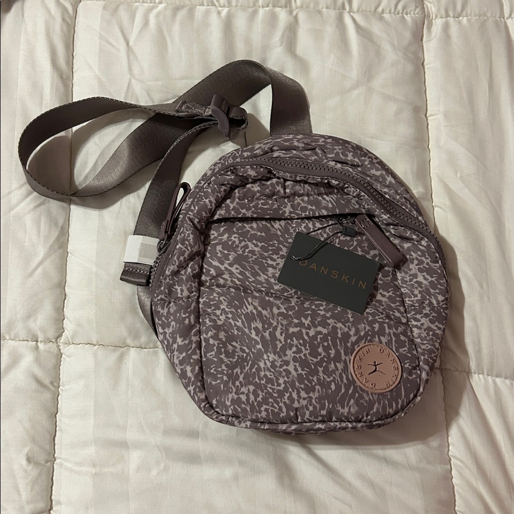 Danskin Patterned Gray Mini Backpack